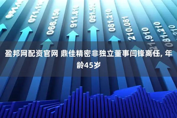 盈邦网配资官网 鼎佳精密非独立董事闫锋离任, 年龄45岁